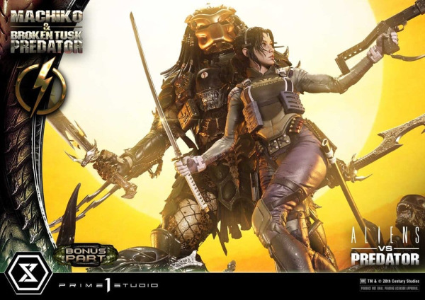 Aliens vs. Predator (Comic) Ultimate Premium Masterline Statue 1/4 Machiko & Broken Tusk Predator DX 4