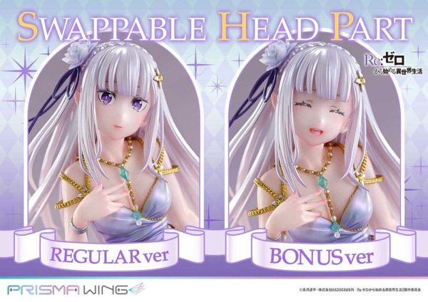 Re:Zero Prisma Wing Statue 1/7 Emilia Glass Edition Bonus Version 29 cm 9