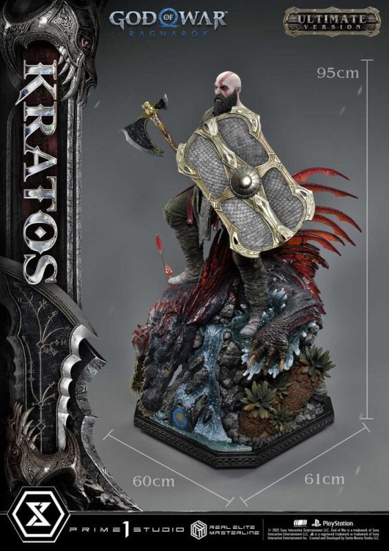 God of War: Ragnarok Real Elite Masterline Series Statue 1/3 Kratos Ultimate Version 95 cm 10