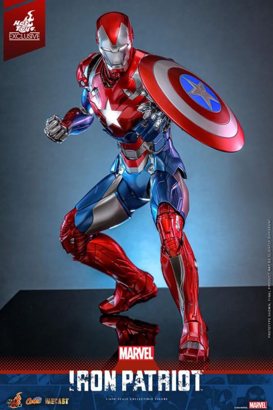 Marvel Comic Diecast Masterpiece Action Figure 1/6 Iron Patriot Hot Toys Exclusive 32 cm 5