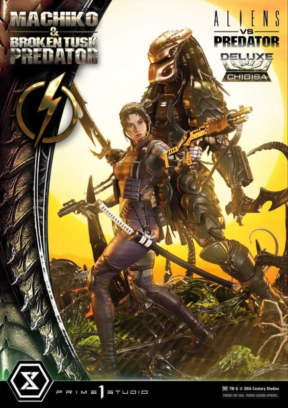 Aliens vs. Predator (Comic) Ultimate Premium Masterline Statue 1/4 Machiko & Broken Tusk Predator DX 10