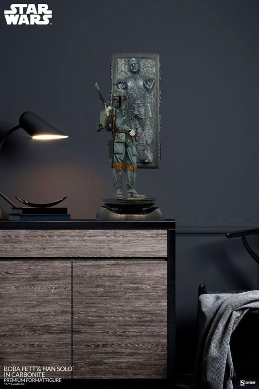 Star Wars: Boba Fett and Han Solo 70 cm Premium Format Statue - Sideshow Collectibles