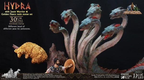 Ray Harryhausen Painted Statue Hydra with Jason Warrior & Golden Fleece Resin Statue Set 30 cm 1