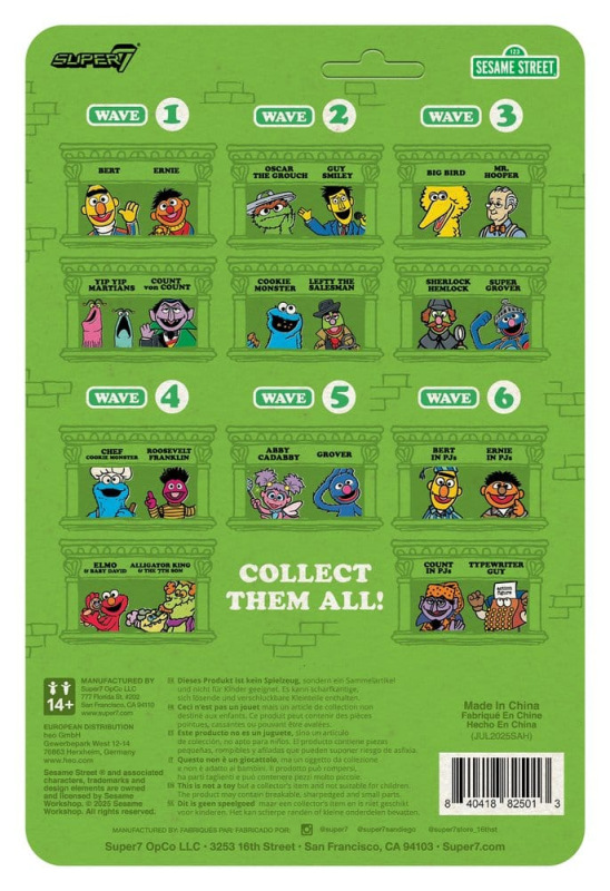 Sesame Street ReAction Action Figure Wave 06 Typewriter Guy 10 cm 2