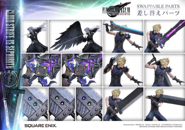 Final Fantasy VII Rebirth Statues 2-Pack 1/4 Cloud Strife vs Sephiroth 69 cm 11