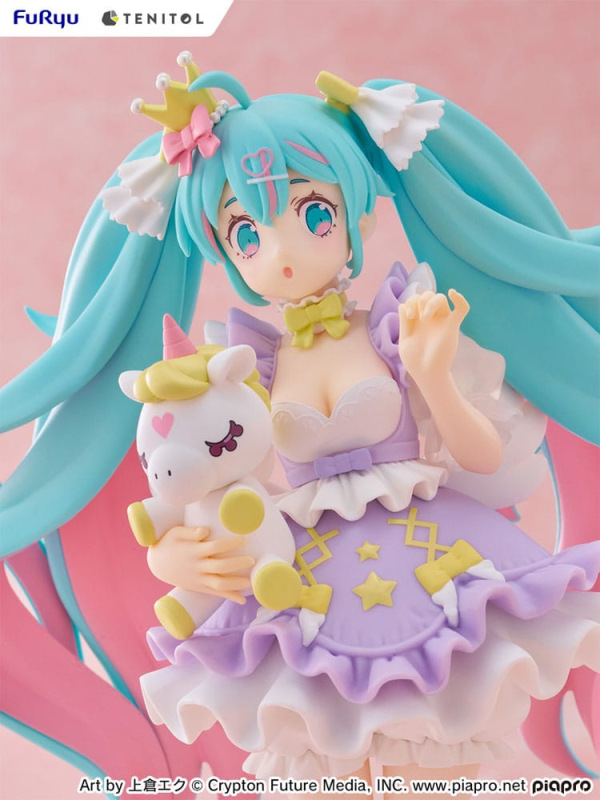 Hatsune Miku Tenitol PVC Statue Hatsune Miku Yumekawa Princess Lavender Ver. 21 cm 8