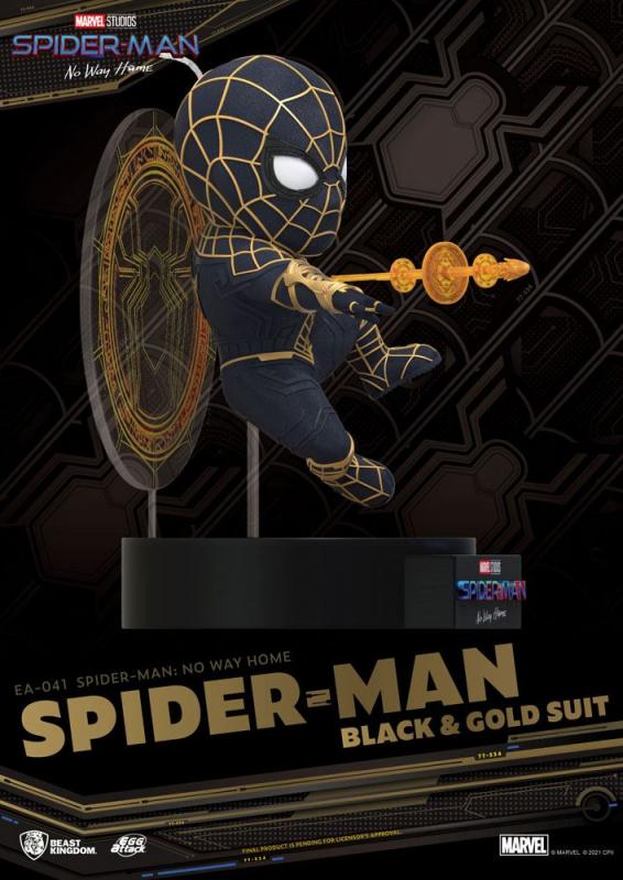 Spider-Man No Way Home: Spider-Man Black & Gold Suit 18 cm Egg Attack Figure - BKT