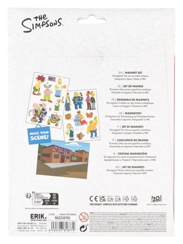 The Simpsons Figures Magnet Set Citizens 1
