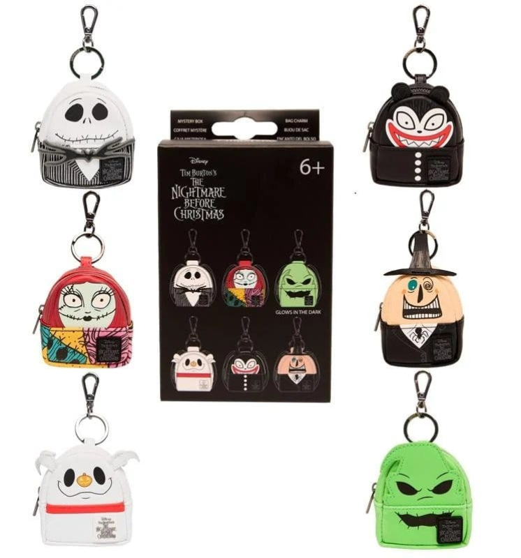Nightmare Before Christmas by Loungefly Bag Charm Mystery Box Display (15)