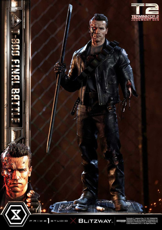Terminator 2 Museum Masterline Series Statue 1/3 T-800 Final Battle Regular Version 75 cm 1