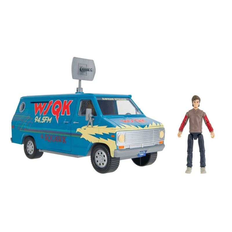 Stranger Things World Of Figure & Vehicle Vehicle with Actionfigure The Squawk van Playset with Stev