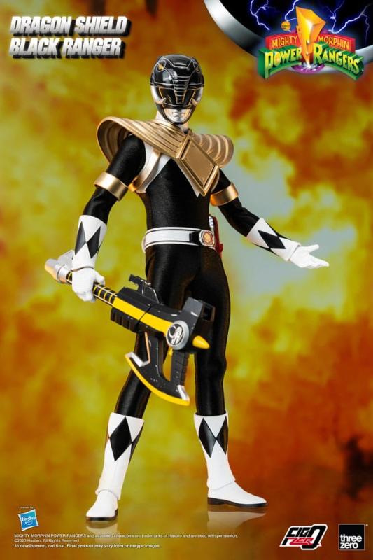 Power Rangers: Dragon Shield Black Ranger 1/6 FigZero Action Figure - ThreeZero