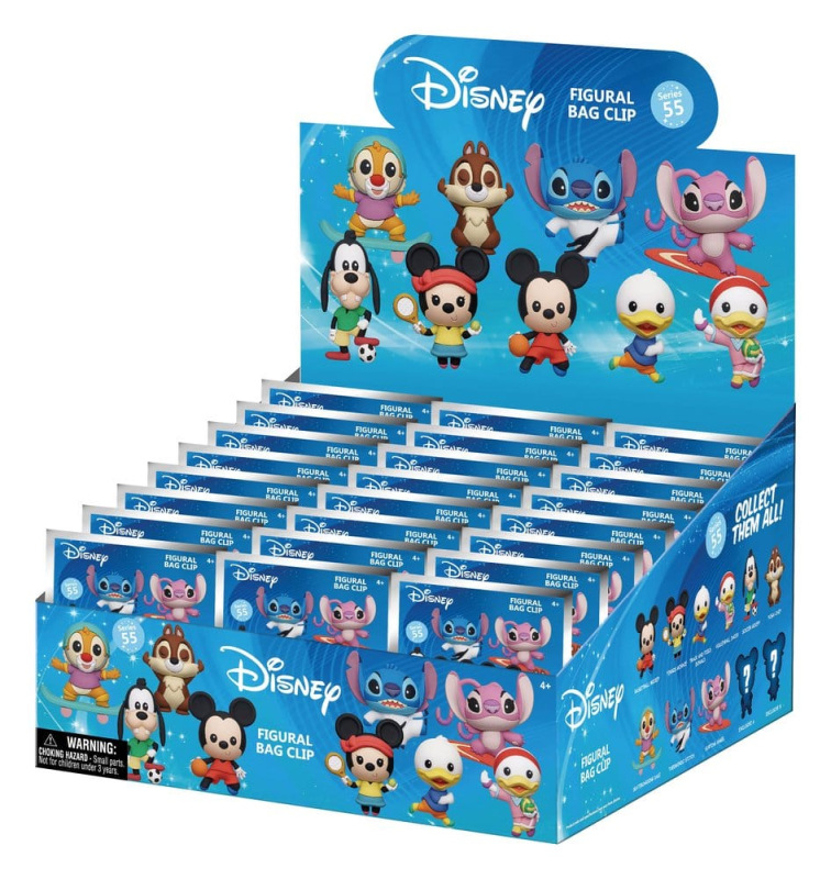 Disney Sports 3D PVC Bag Clips Series 55 Blind Bag Display (24)