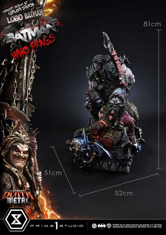 Dark Nights: Death Metal Museum Masterline Statue 1/3 Lobo Batman: Batman Who Frags 81 cm 4