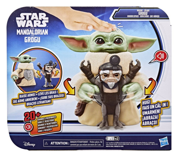 Star Wars: The Mandalorian & Grogu Electronic Action Figure Huggin' Grogu & Anzellan 17 cm 1