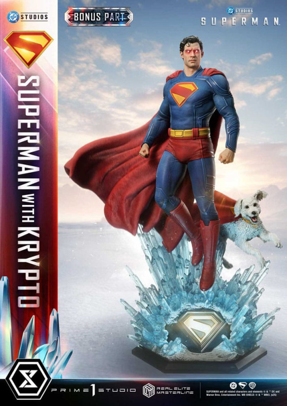 Superman (2025) Real Elite Masterline Series Statue 1/3 Superman with Krypto Bonus Version 95 cm 4