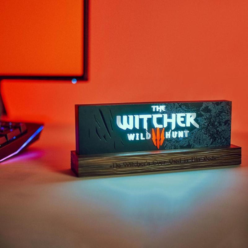 The Witcher LED-Light Wild Hunt Logo 22 cm