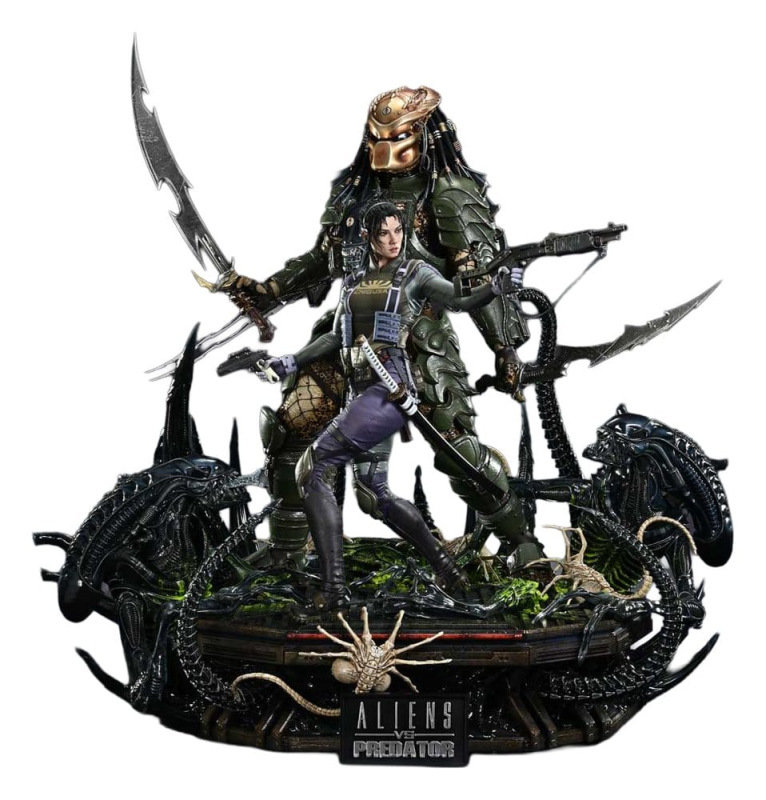 Aliens vs. Predator (Comic) Ultimate Premium Masterline Statue 1/4 Machiko & Broken Tusk Predator De