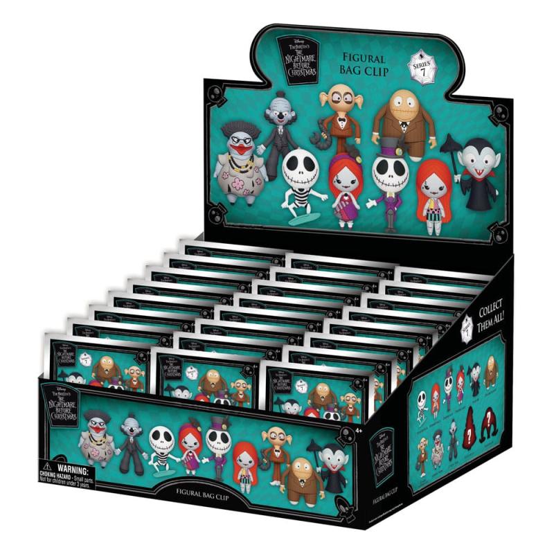 Nightmare before Christmas Charm 3D PVC Bag Clips Series 6 Display (24)