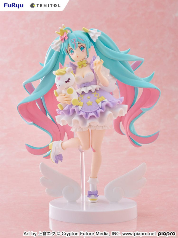 Hatsune Miku Tenitol PVC Statue Hatsune Miku Yumekawa Princess Lavender Ver. 21 cm 6