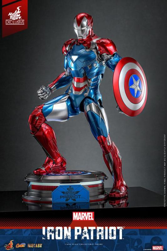 Marvel Comic Diecast Masterpiece Action Figure 1/6 Iron Patriot Hot Toys Exclusive 32 cm 8