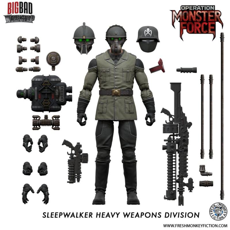 Operation: Monster Force Action Figure 1/12 Sleepwalker Heavy Weapons Division 15 cm