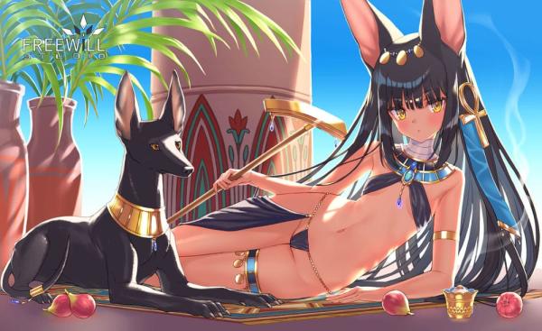 Original Illustration by Rurudo PVC 1/7 Short Break of Anubis 13 cm