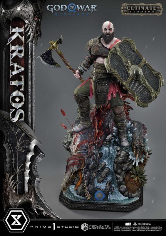 God of War: Ragnarok Real Elite Masterline Series Statue 1/3 Kratos Ultimate Version 95 cm 9