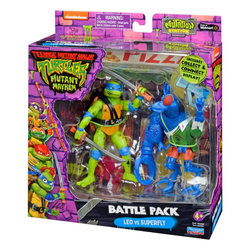 Teenage Mutant Ninja Turtles Action Figures Leonardo vs. Super Fly 11 cm 1