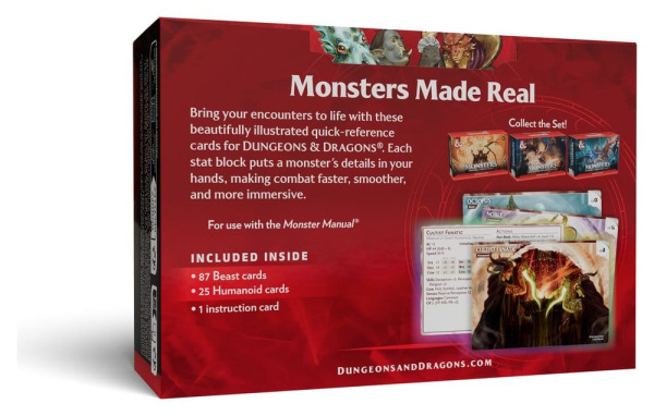 Dungeons & Dragons RPG Reference Cards: Monsters (Animals and NPCs) *English Version* 1