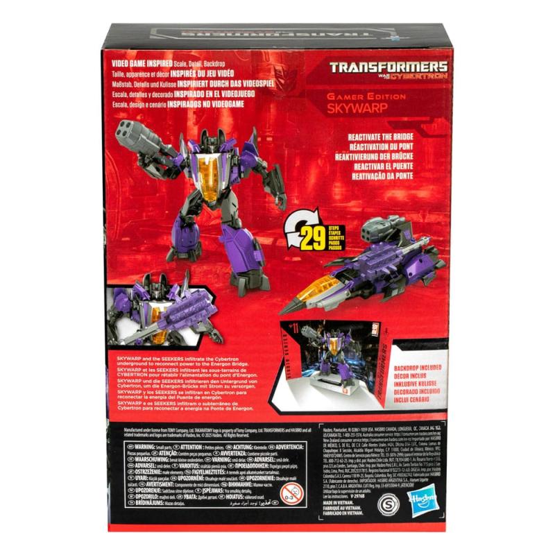 Transformers: War for Cybertron Studio Series Voyager Class Action Figure Gamer Edition Skywarp 16 c