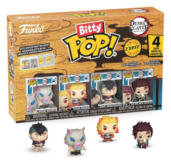 Demon Slayer: Kimetsu no Yaiba Bitty POP! Vinyl Figure 4-Pack Inosuke 2,5 cm