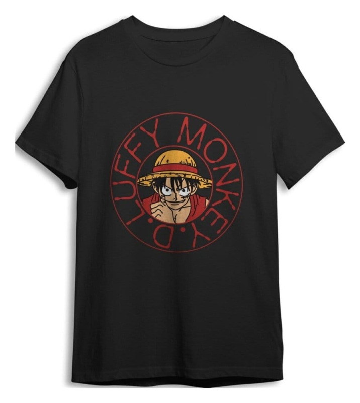One Piece T-Shirt Monkey D. Luffy Black Size M 1