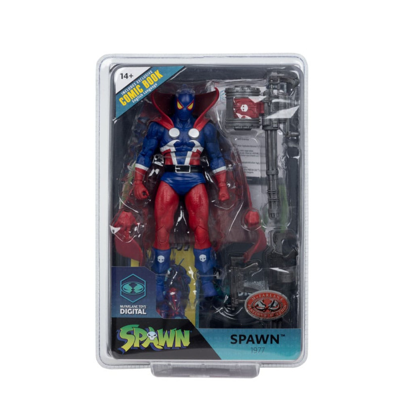 Spawn Page Punchers Action Figure Spawn 1977 Red and Blue (Chase) Red Platinum Edition 18 cm 7