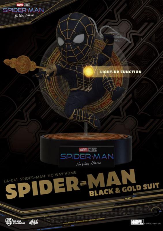Spider-Man No Way Home: Spider-Man Black & Gold Suit 18 cm Egg Attack Figure - BKT