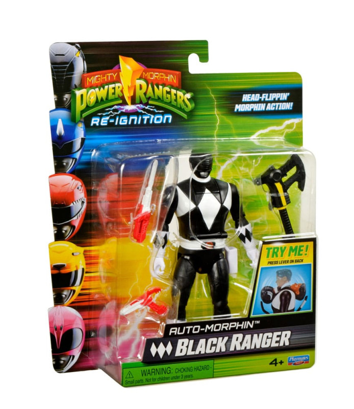 Mighty Morphin Power Rangers Action Figure Auto-Morphin Black Ranger 12 cm 2