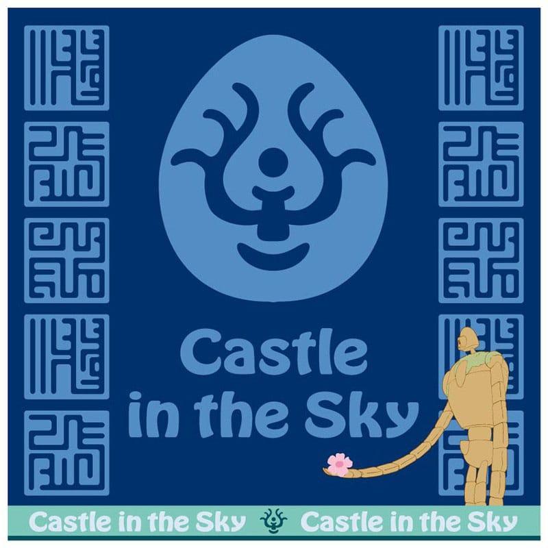 Studio Ghibli Mini Towel Castle in the Sky Volucite crystal Amulet 25 x 25 cm