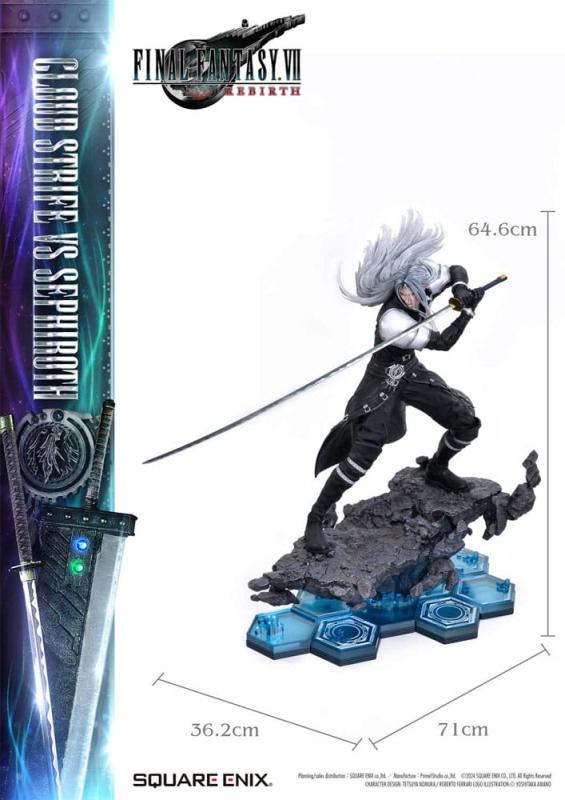 Final Fantasy VII Rebirth Statues 2-Pack 1/4 Cloud Strife vs Sephiroth 69 cm 9