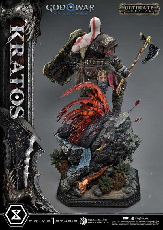 God of War: Ragnarok Real Elite Masterline Series Statue 1/3 Kratos Ultimate Version 95 cm 12