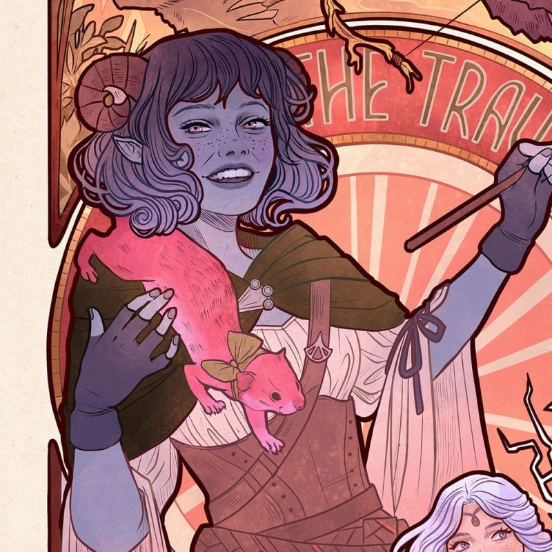 Critical Role Art Print Laura Bailey: 10th Anniversary Art Nouveau Illustrations 46 x 28 cm - unfram 3