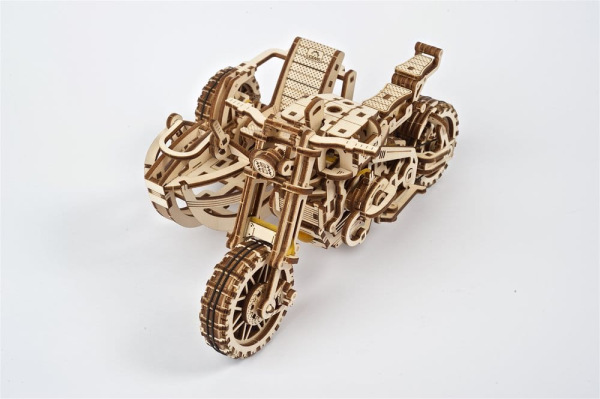 Ugears 3D Wooden Puzzle Scrambler UGR-10 with sidecar 4