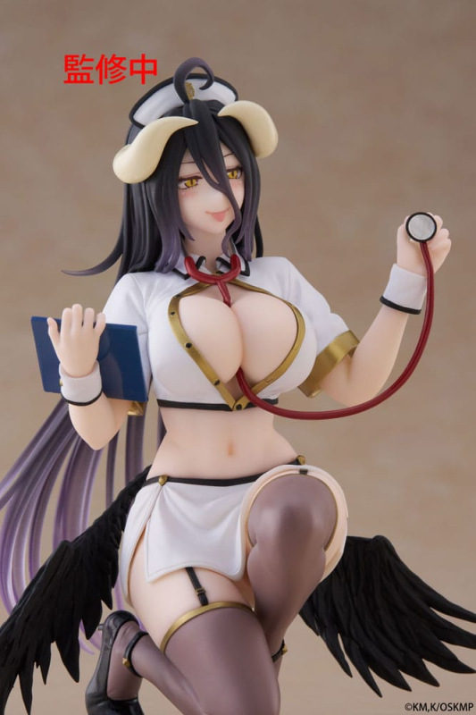 Overlord PVC Statue Desktop Cute Figure Albedo Nurse Ver. Renewal 13 cm 7