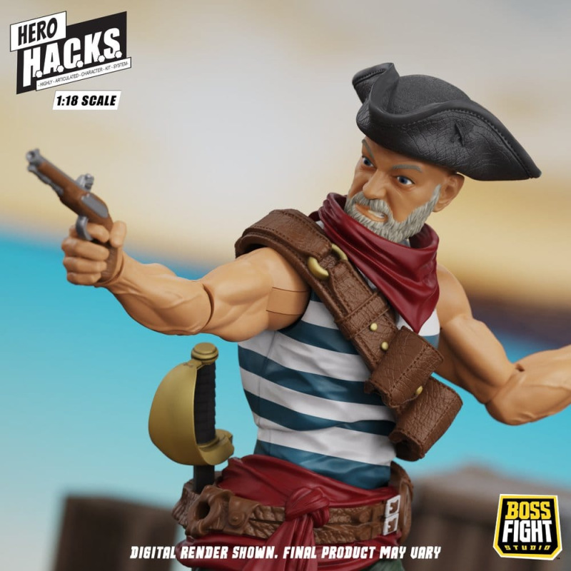 Hero H.A.C.K.S. Core Action Figure 1/18 Heroes and Villains Wave 1 Daniel Wright: Pirate Quartermast 8