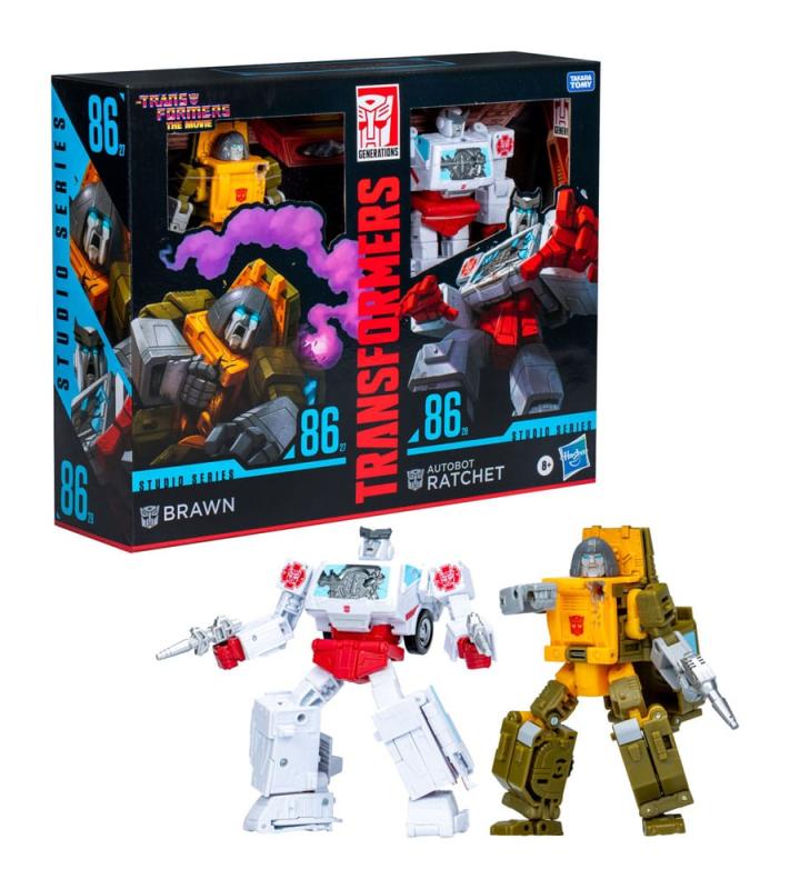 The Transformers: The Movie Studio Series Deluxe Class Action Figure 2-Pack Brawn & Autobot Ratchet