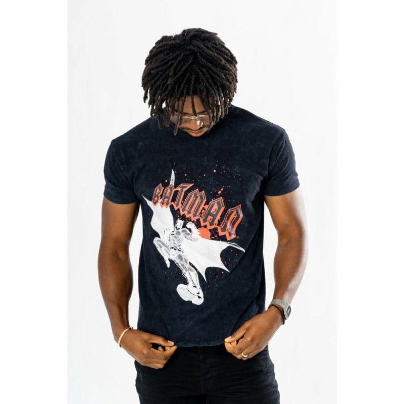 Batman T-Shirt Rock Acid Wash Size XL 1