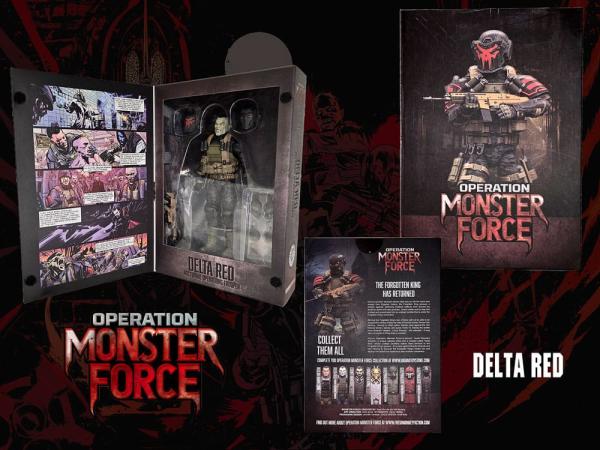 Operation: Monster Force Action Figure 1/12 Delta Red Nocturnal Operations Trooper 15 cm