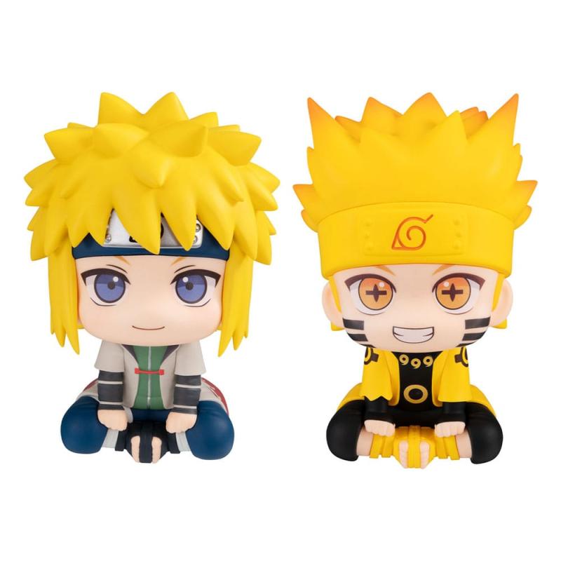 Naruto Shippuden Look Up PVC Statue Naruto Uzumaki Six Paths Sage Mode & Minato Namikaze 11 cm (with