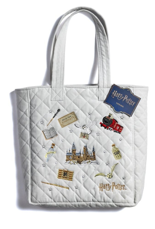 Harry Potter Tote Bag Embroidered Icons Velvet 1