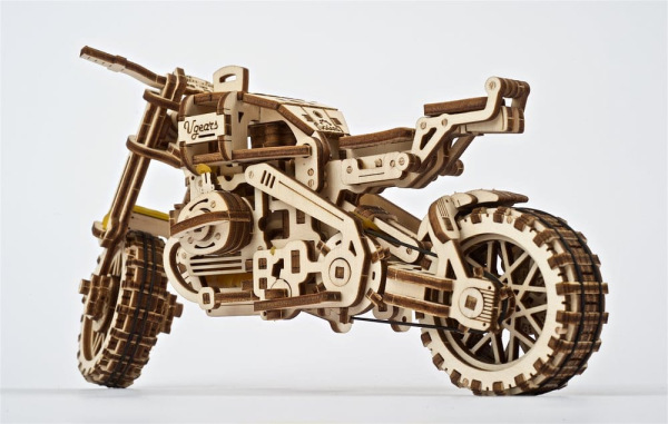 Ugears 3D Wooden Puzzle Scrambler UGR-10 with sidecar 13
