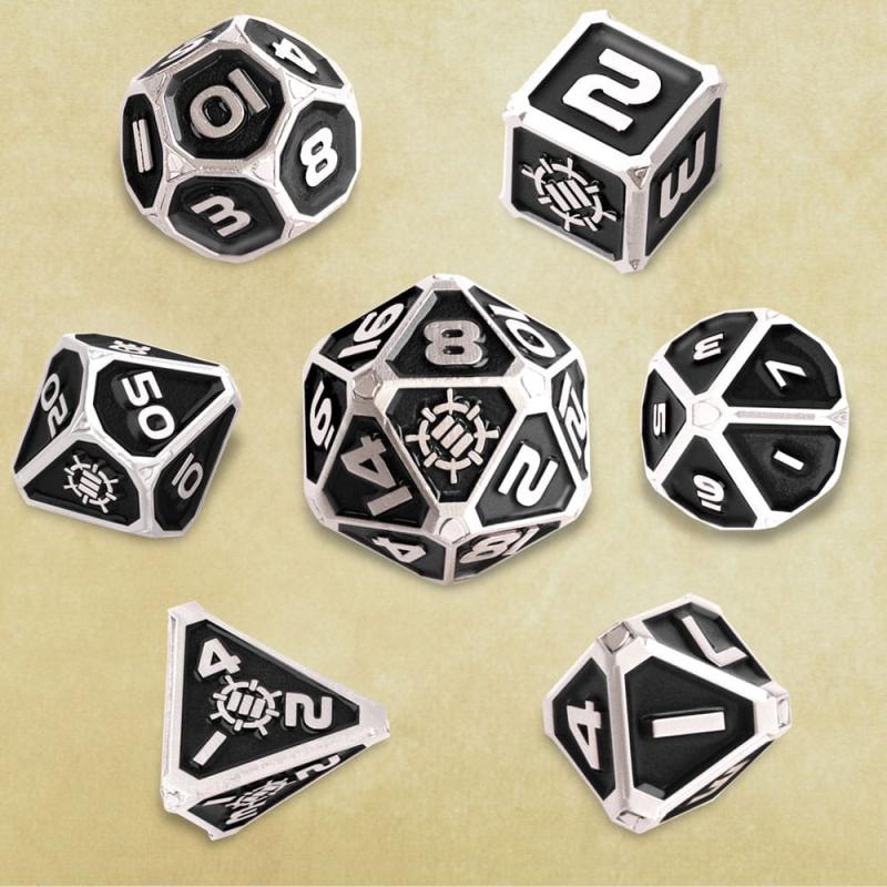 Enhance Tabletop Series Metal RPG Dice Set Black (7) 1